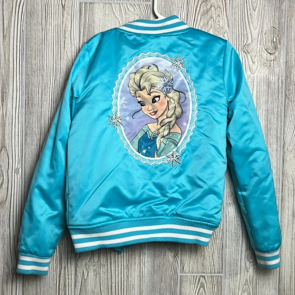 Youth Disney Frozen Bomber Jacket Size 6/7 - Picture 5 of 5